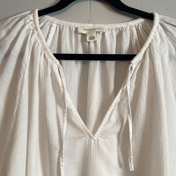 Treasure & Bond Texture Stripe Puff Sleeve Tunic - Picture 3 of 5